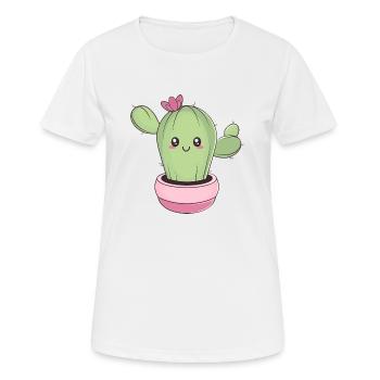 Cactus - T-shirt respirant Femme - blanc - Devant - AI Model Female 172 dark (172cm)
