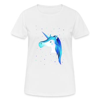 Licorne Licorne bleue Licorne - T-shirt respirant Femme - blanc - Devant - AI Model Female 172 dark (172cm)