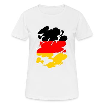 Drapeau allemand Drapeau allemand Utilisé Look Home - T-shirt respirant Femme - blanc - Devant - AI Model Female 172 dark (172cm)