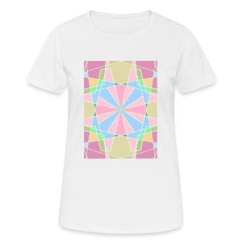 Regenbogen - Frauen T-Shirt atmungsaktiv - Weiß - Vorne - AI Model Female 172 dark (172cm)