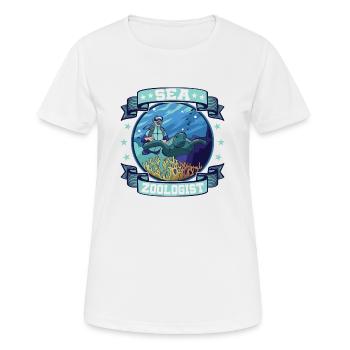 Sea Zoologist Scientist Marine Biology - Frauen T-Shirt atmungsaktiv - Weiß - Vorne - AI Model Female 172 dark (172cm)