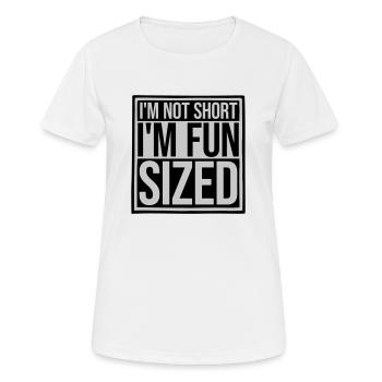 Not short fun sized - Frauen T-Shirt atmungsaktiv - Weiß - Vorne - AI Model Female 172 dark (172cm)