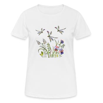 Wichtig - Frauen T-Shirt atmungsaktiv - Weiß - Vorne - AI Model Female 172 dark (172cm)