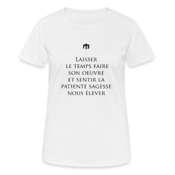 sagesse - T-shirt respirant Femme - blanc - Devant - AI Model Female 172 dark (172cm)
