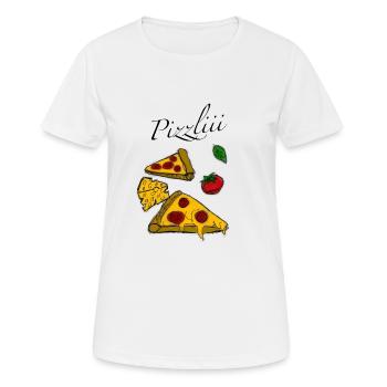 Pizzliii - Frauen T-Shirt atmungsaktiv - Weiß - Vorne - AI Model Female 172 dark (172cm)