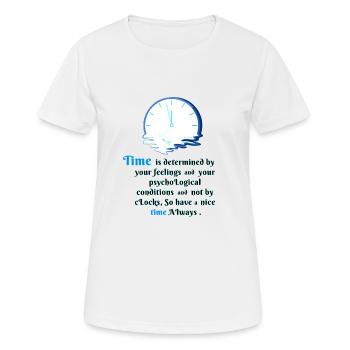 Time is the filling - Women's Breathable T-Shirt - white - Front - AI Model Female 172 dark (172cm)