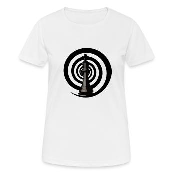 Chess Black hole - T-shirt respirant Femme - blanc - Devant - AI Model Female 172 dark (172cm)