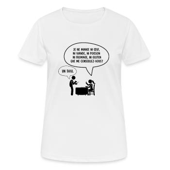 bonne bouffe - T-shirt respirant Femme - blanc - Devant - AI Model Female 172 dark (172cm)