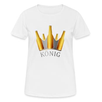 König - Frauen T-Shirt atmungsaktiv - Weiß - Vorne - AI Model Female 172 dark (172cm)