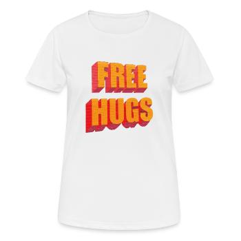 Free hugs - free hugs - Women's Breathable T-Shirt - white - Front - AI Model Female 172 dark (172cm)
