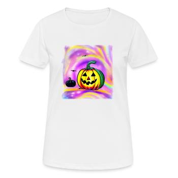 Halloween Spooky Lanterne Citrouille 17 - T-shirt respirant Femme - blanc - Devant - AI Model Female 172 dark (172cm)
