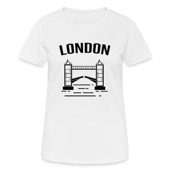 London - Women's Breathable T-Shirt - white - Front - AI Model Female 172 dark (172cm)