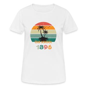 Old School Beach - Frauen T-Shirt atmungsaktiv - Weiß - Vorne - AI Model Female 172 dark (172cm)