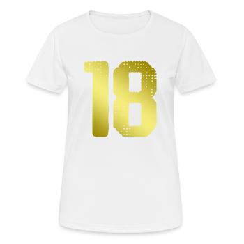 Maillot 18 Numéro - T-shirt respirant Femme - blanc - Devant - AI Model Female 172 dark (172cm)