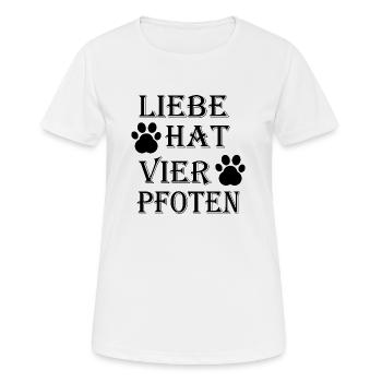 Hund Dog - Frauen T-Shirt atmungsaktiv - Weiß - Vorne - AI Model Female 172 dark (172cm)