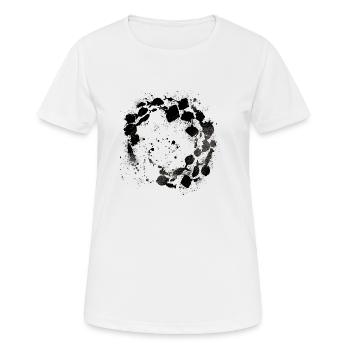Schools of fish,fish,painting,black,graffiti,rays - Women's Breathable T-Shirt - white - Front - AI Model Female 172 dark (172cm)