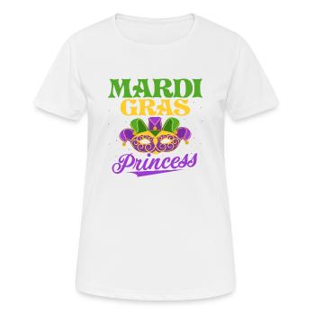 Mardi Gras Princess Parade BeadsParty - T-shirt respirant Femme - blanc - Devant - AI Model Female 172 dark (172cm)