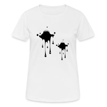 Taches de taches - T-shirt respirant Femme - blanc - Devant - AI Model Female 172 dark (172cm)