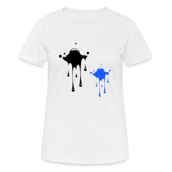 Taches de taches - T-shirt respirant Femme - blanc - Devant - AI Model Female 172 dark (172cm)