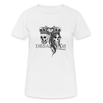 𝔻𝔼𝕊𝔸𝕊𝕋ℝÖ𝕊 𝖕𝖗𝖔𝖛𝖔𝖐𝖆𝖓𝖙 𝖇𝖑𝖆𝖈𝖐 - Frauen T-Shirt atmungsaktiv - Weiß - Vorne - AI Model Female 172 dark (172cm)