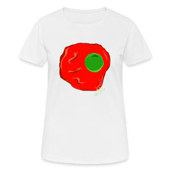 ŒUF AU PLAT ROUGE - T-shirt respirant Femme - blanc - Devant - AI Model Female 172 dark (172cm)
