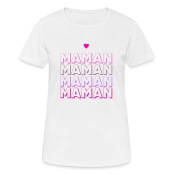 MAMAN - T-shirt respirant Femme - blanc - Devant - AI Model Female 172 dark (172cm)