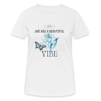 She Has A Beautiful Vibe - Women's Breathable T-Shirt - white - Front - AI Model Female 172 dark (172cm)