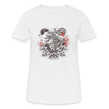 Folklore chinois - T-shirt respirant Femme - blanc - Devant - AI Model Female 172 dark (172cm)