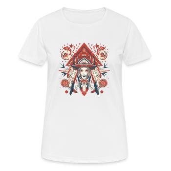 Folklore américain - T-shirt respirant Femme - blanc - Devant - AI Model Female 172 dark (172cm)