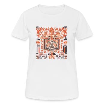 Motif Inca - T-shirt respirant Femme - blanc - Devant - AI Model Female 172 dark (172cm)