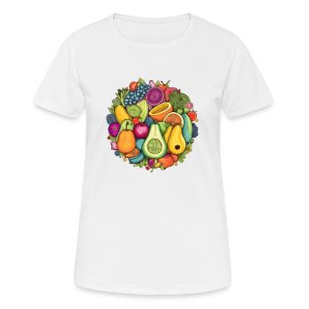 Salade de fruits - T-shirt respirant Femme - blanc - Devant - AI Model Female 172 dark (172cm)