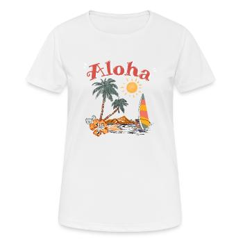 Été Plage Vacances surf - T-shirt respirant Femme - blanc - Devant - AI Model Female 172 dark (172cm)