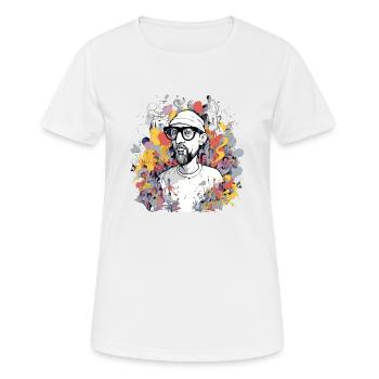Marc le peintre - T-shirt respirant Femme - blanc - Devant - AI Model Female 172 dark (172cm)
