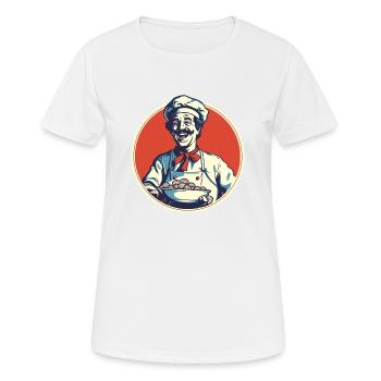 Italienischer Koch - Frauen T-Shirt atmungsaktiv - Weiß - Vorne - AI Model Female 172 dark (172cm)