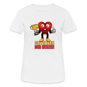 Gewinner der Herzen - Frauen T-Shirt atmungsaktiv - Weiß - Vorne - AI Model Female 172 dark (172cm)