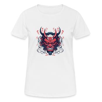 Dämon Oni - Frauen T-Shirt atmungsaktiv - Weiß - Vorne - AI Model Female 172 dark (172cm)