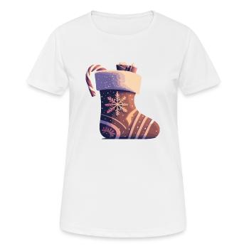 Christmas stocking - Women's Breathable T-Shirt - white - Front - AI Model Female 172 dark (172cm)