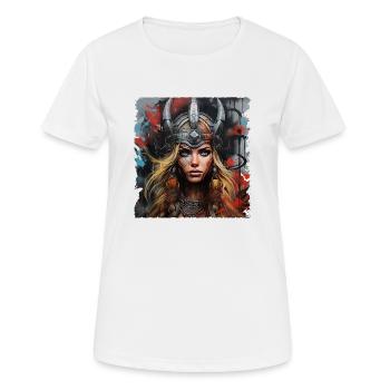 Viking Design Shieldmaiden & Valküren cadeau - T-shirt respirant Femme - blanc - Devant - AI Model Female 172 dark (172cm)