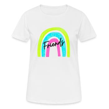 Amis Amis Amitié amicale - T-shirt respirant Femme - blanc - Devant - AI Model Female 172 dark (172cm)