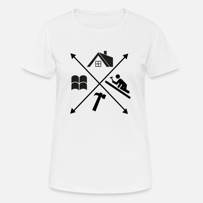 Dachdecker - Frauen T-Shirt atmungsaktiv - Weiß