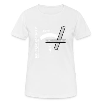 Flugplatz EDHF Design, Koordinaten und Fallschirm - Frauen T-Shirt atmungsaktiv - Weiß - Vorne - AI Model Female 172 dark (172cm)
