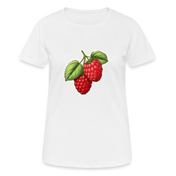 Framboise sucrée et juteuse - T-shirt respirant Femme - blanc - Devant - AI Model Female 172 dark (172cm)