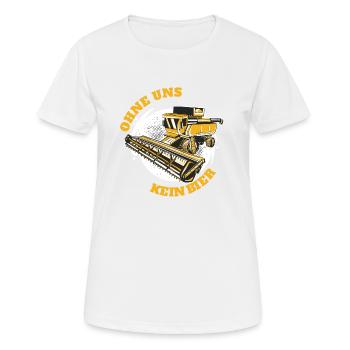 OHNE UNS KEIN BIER Landwirt Bauern Demo - Frauen T-Shirt atmungsaktiv - Weiß - Vorne - AI Model Female 172 dark (172cm)