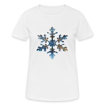 Schneeflocke - Frauen T-Shirt atmungsaktiv - Weiß - Vorne - AI Model Female 172 dark (172cm)