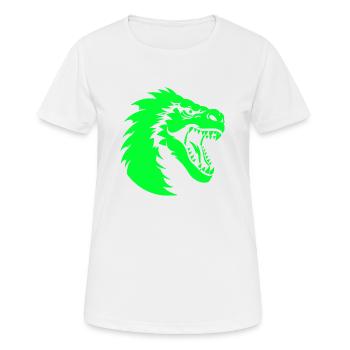 Dinosaur logo - Women's Breathable T-Shirt - white - Front - AI Model Female 172 dark (172cm)