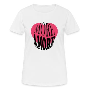 Amore - Love - Women's Breathable T-Shirt - white - Front - AI Model Female 172 dark (172cm)