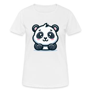 Panda Bear: Cartoon Theme - Women's Breathable T-Shirt - white - Front - AI Model Female 172 dark (172cm)