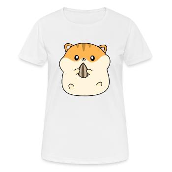 Niedliche Hamstergrube essen - Frauen T-Shirt atmungsaktiv - Weiß - Vorne - AI Model Female 172 dark (172cm)
