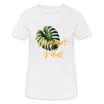 summer vibes - Frauen T-Shirt atmungsaktiv - Weiß - Vorne - AI Model Female 172 dark (172cm)