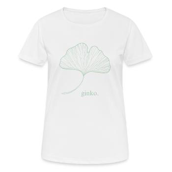 ginkgo. - T-shirt respirant Femme - blanc - Devant - AI Model Female 172 dark (172cm)